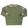 Sweat col rond kaki + empiècements camo CE TS à 3XL