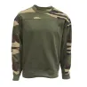 Sweat col rond kaki + empiècements camo CE TS à 3XL