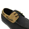 Chaussures bateau confort synthétique noir et beige 40 à 46