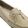 Chaussures bateau facile à enfiler femme cuir beige de 36 à 41