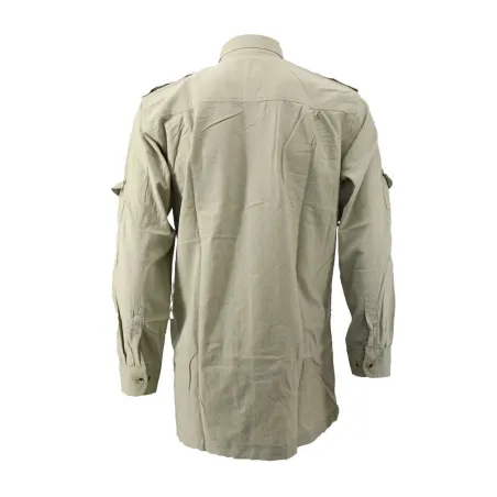 Chemise Authentic multipoches boutons coton beige S à 3XL