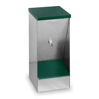 Mangeoires à trémie galvanisées chiens 12 Kg