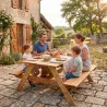 Table pique-nique en bois traité autoclave 160 cm