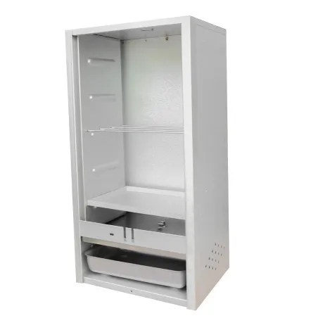 Fumoir Peetz viande et poisson H75 cm acier aluminisé porte coulissante avec poignée - Ducatillon