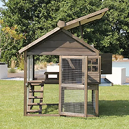 Poulailler bois surélevé avec enclos Résidence 4 poules