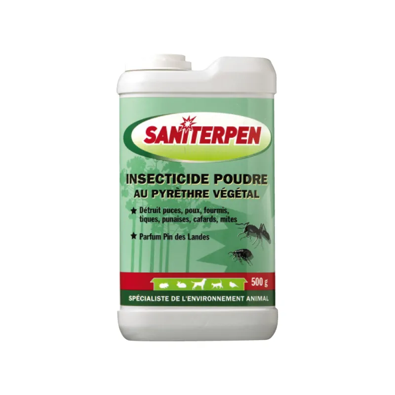Insecticide poudre pyrèthre végétal 250 ou 500g Saniterpen