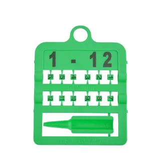 Lot de 12 Bagues fendues marquage laser Vert