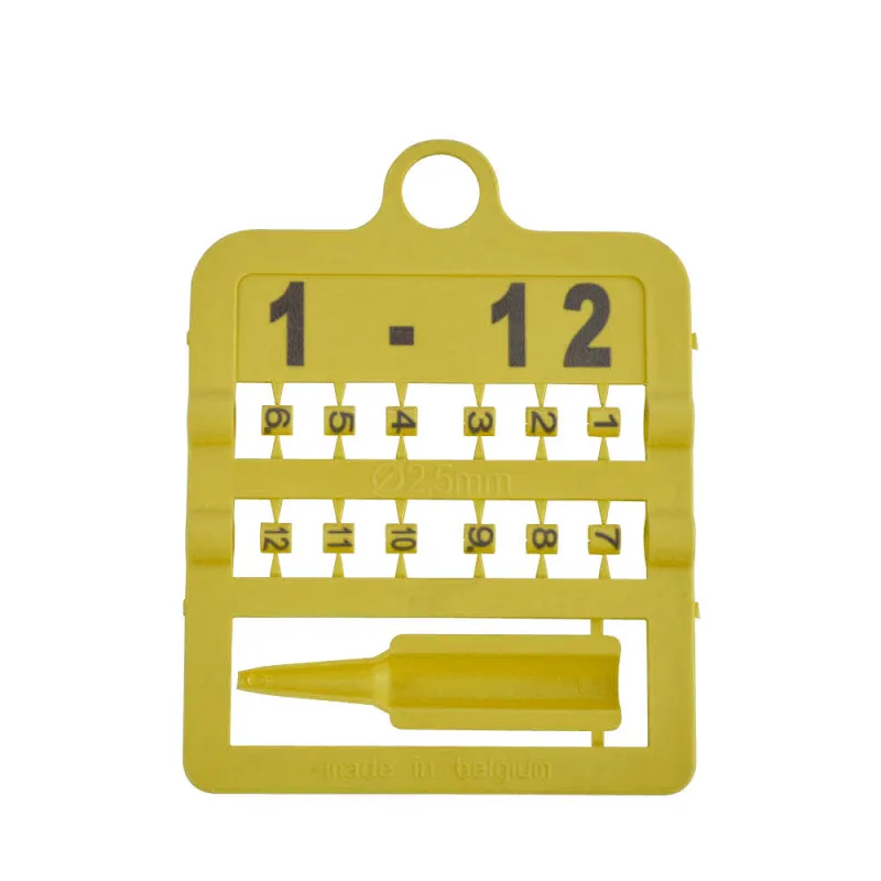 Lot de 12 Bagues fendues marquage laser Jaune