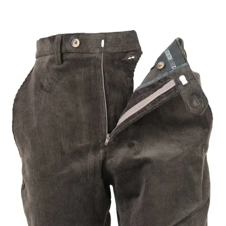 Pantalon marron Calvados côtelé extensible T38 À 60