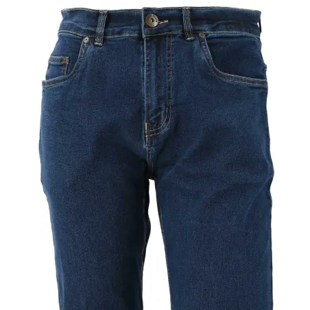 Jeans coupe droite Andrew 5 poches coton bleu moyen 40 à 54