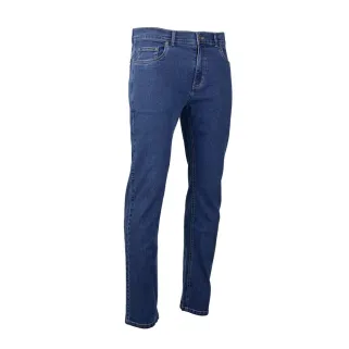 Jeans coupe droite Andrew 5 poches coton bleu moyen 40 à 54