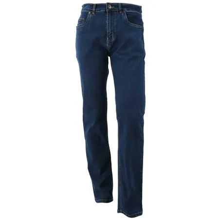 Jeans coupe droite Andrew 5 poches coton bleu moyen 40 à 54
