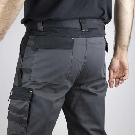 Bermuda de travail 4 poches polyester coton gris noir 38 à 52