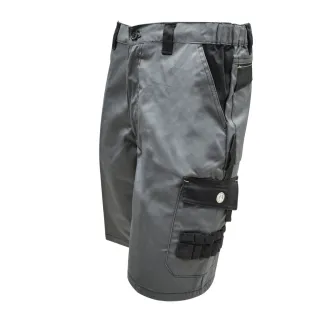 Bermuda de travail 4 poches polyester coton gris noir 38 à 52