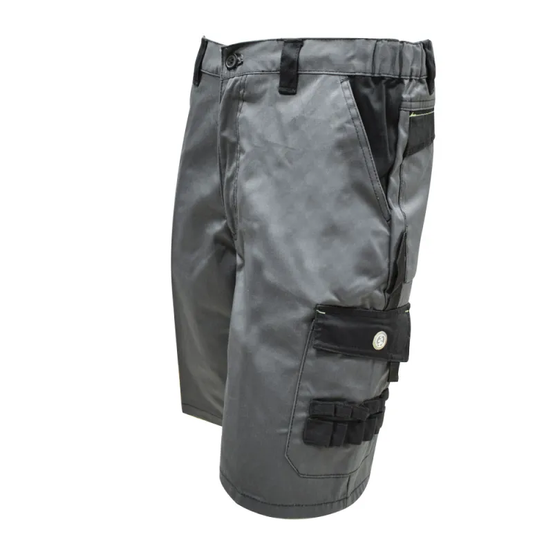Bermuda de travail 4 poches polyester coton gris noir 38 à 52