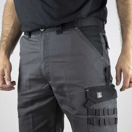 Bermuda de travail 4 poches polyester coton gris noir 38 à 52