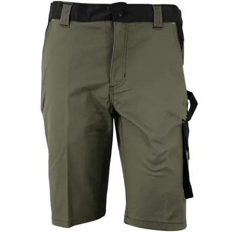 Bermuda de travail homme ULYSSE coton polyester kaki gris 38 à 50