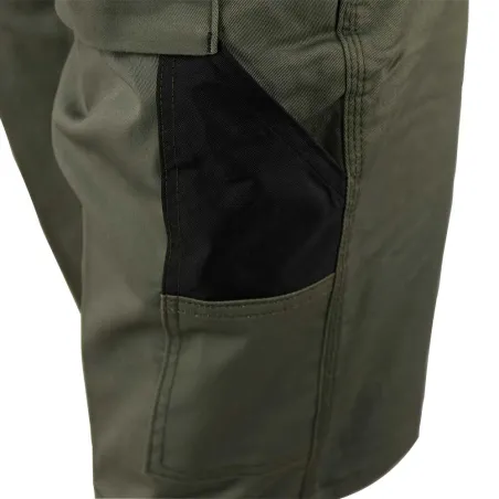 Bermuda de travail homme ULYSSE coton polyester kaki gris 38 à 50