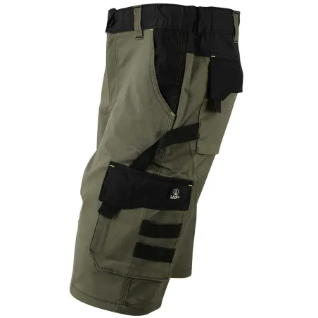 Bermuda de travail homme ULYSSE coton polyester kaki gris 38 à 50