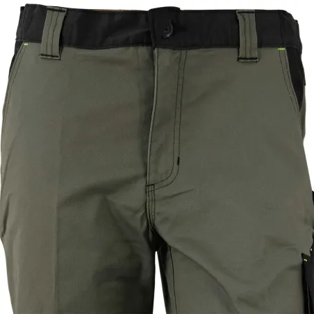 Bermuda de travail homme ULYSSE coton polyester kaki gris 38 à 50