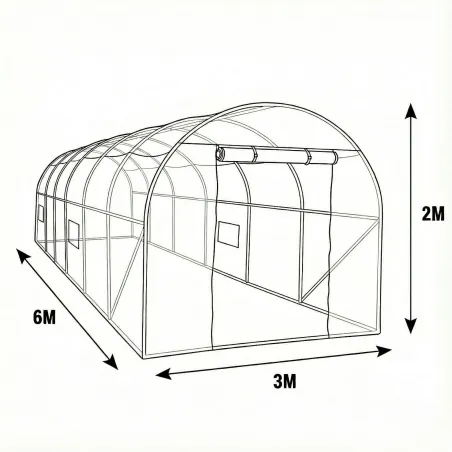 Serre de jardin 18 m² - Structure jardinage extérieur