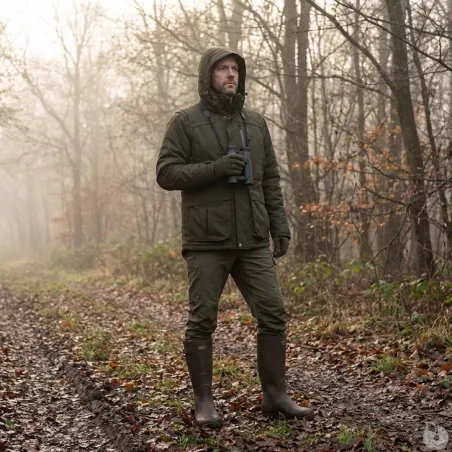 Veste STAGUNT Northgame capuche amovible gilet fluo