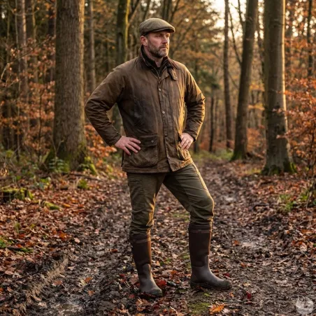 Bottes Primo Country Zip textile rip-stop Marron Foncé 40 à 46