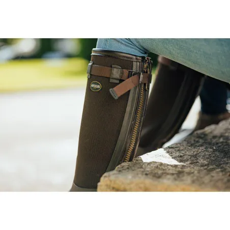 Bottes Primo Country Zip textile rip-stop Marron Foncé 40 à 46