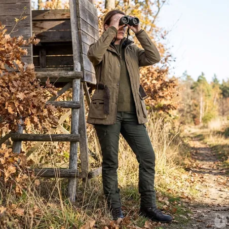 Veste chasse Cevrus femme 2 poches imperméable polyester XS à 2XL