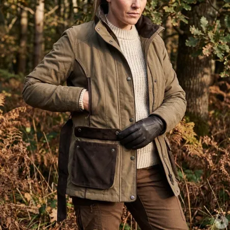 Veste chasse Cevrus femme 2 poches imperméable polyester XS à 2XL