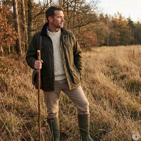 Veste cirée 1919 isolation thermique coton ciré vert kaki S à 3XL