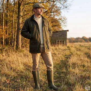 Veste cirée 1919 isolation thermique coton ciré vert kaki S à 3XL