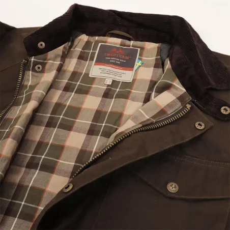 Veste cirée 1919 isolation thermique coton ciré vert kaki S à 3XL