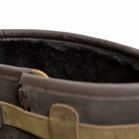 Bottes chasse cuir marron fourrée Iceland Gore-Tex + sac