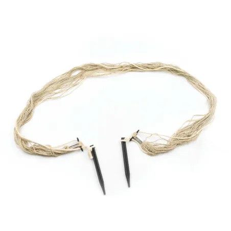 Piège bourse à lapin en lin 120 cm avec piquets de fixation