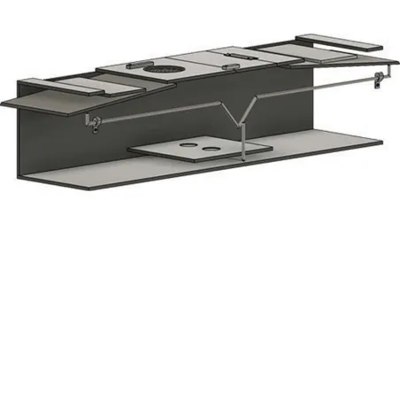 Piège boite à fauve bois 2 entrées ouverture 135x19x24