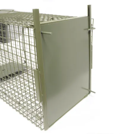 Boîte à fauves pliable 2 entrées maille carrée 160x55x50cm