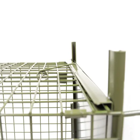 Boîte à fauves pliable 2 entrées maille carrée 160x55x50cm