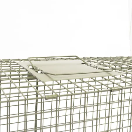 Boîte à fauves pliable 2 entrées maille carrée 160x55x50cm