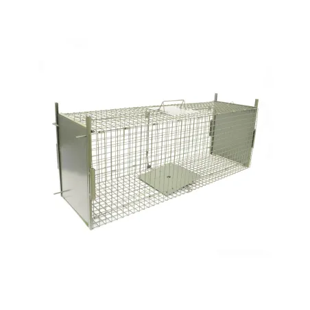 Boîte à fauves pliable 2 entrées maille carrée 160x55x50cm