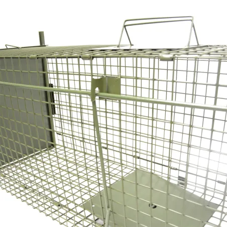 Boîte à fauves pliable 2 entrées maille carrée 160x55x50cm