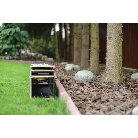 Piège boite à fauve bois 2 entrées ouverture 119x19x24