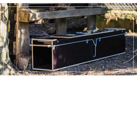 Piège boite à fauve bois 2 entrées ouverture 119x19x24