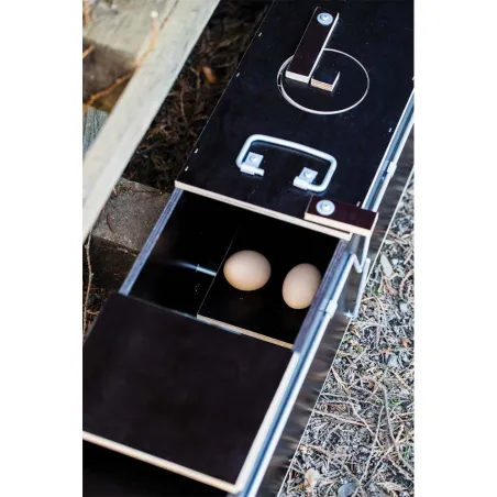 Piège boite à fauve bois 2 entrées ouverture 119x19x24