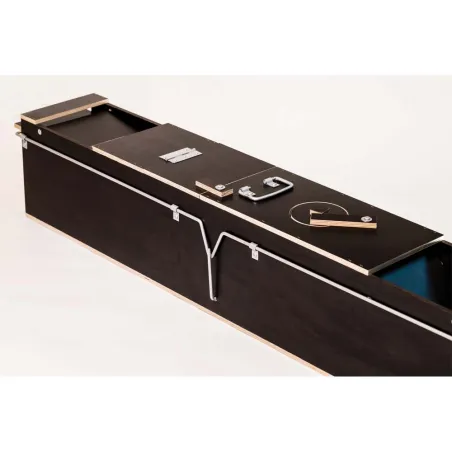 Piège boite à fauve bois 2 entrées ouverture 119x19x24