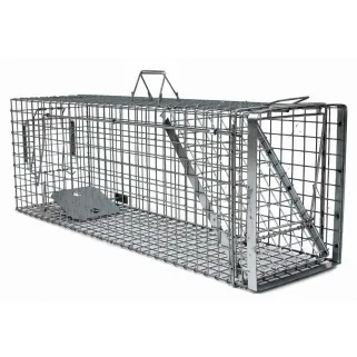 Cage-piège Hardy 3 ressorts trappe 60° 80x26x30cm