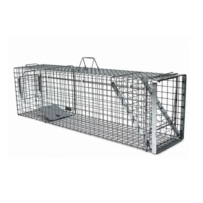 Cage-piège Hardy 3 ressorts trappe 60° 120x34x42cm