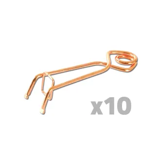 Lot de 10 pièges à taupe de type Putange en acier cuivré pas cher