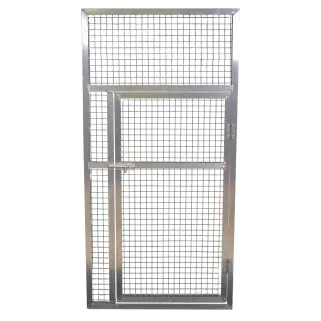 Panneau de volière aluminium avec porte 102x200 cm | Résistant