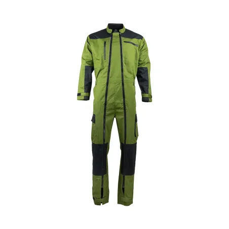 Combinaison de travail double zip Trident vert/noir – Confort et résistance